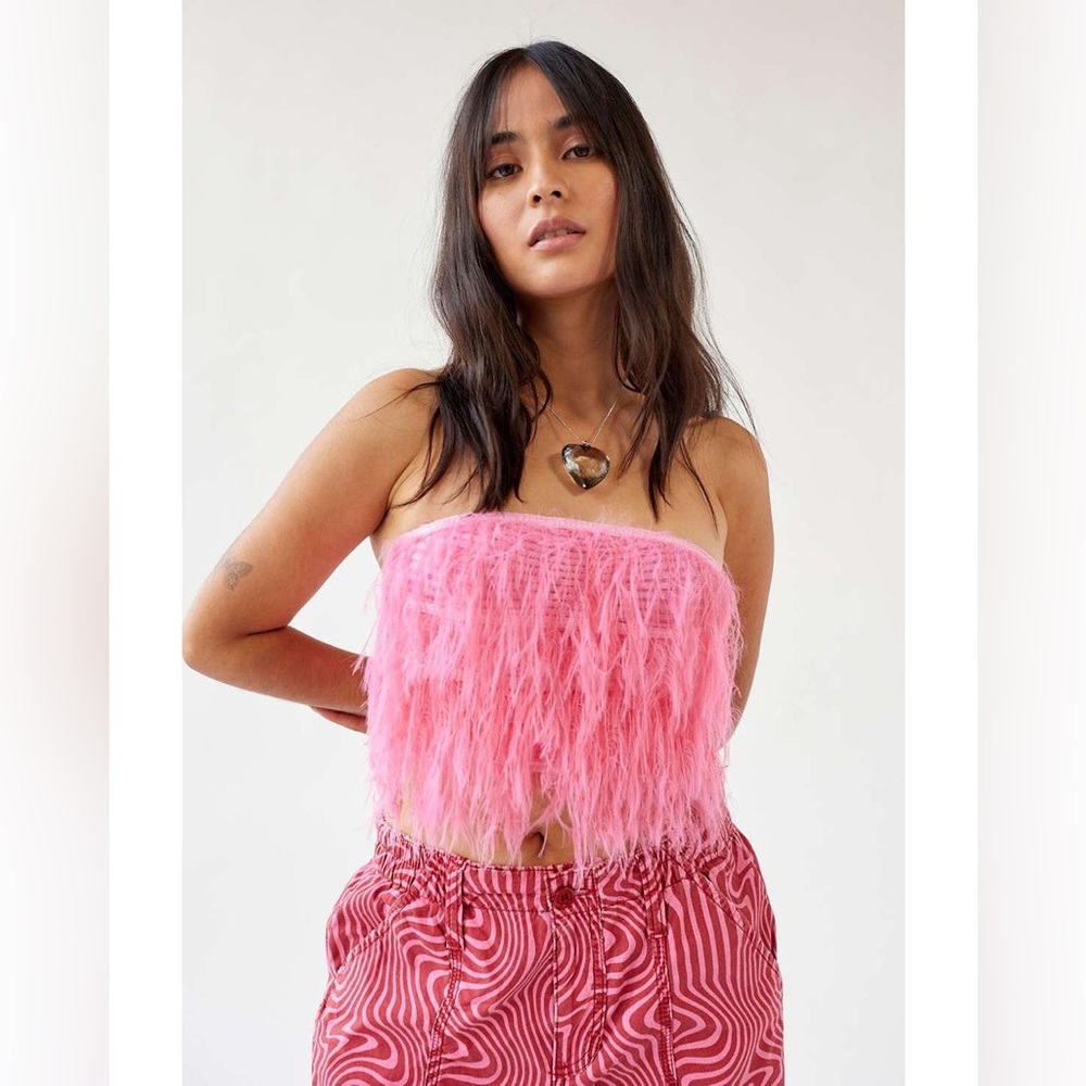 New Urban Outfitters fluffy tube top